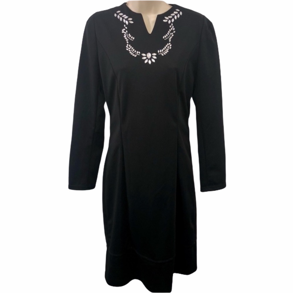 NWOT Heramay Black Silver Embellished Dress XL